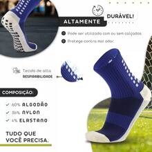 Kit 02 Pairs Of Non-Slip Football Socks, Proscks Type - Đen và trắng - Xem 4