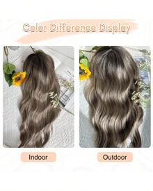 Megito Hair Toppers For Women 20inch Wavy Hair Toppers For Women Toppers Hair Pieces For Women With Thinning Hair Synthetic Wig Clip In Hair Topper Wiglets With Fringe Bang Add Hair Volume - 亮點 深灰棕色 - 查看 5