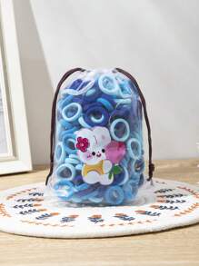 100pcs Children Small Hair Bands Baby Girl Headbands Colorful Kid Elastic Hair Tie Nylon Scrunchie Hair Rope Hair Accessories