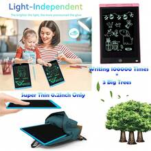 LCD Writing Tablet, 8.5 Inch / 6.5 Inch / 10 Inch / 12 Inch Colorful Doodle Drawing Board, Erasable And Reusable Electronic Drawing Board For Kids; Portable Educational Toy For 3, 4, 5, 6 Years Old Boys And Girls, Early Learning Gift, Random Style - Light Pink Monochrome Handwriting - View 6