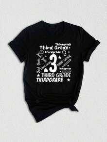 3rd Grade Shirt, Third Grade Shirt, School Team Shirt, Grade Shirt, Teacher Shirt, Grade Teacher Shirt, Teacher Life Shirt, Teacher Gift - 黑色 - 查看 1