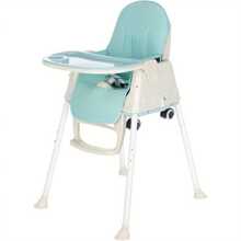 High 3 In 1 Feeding Dining Table Seat Chair Adjustable High Chair With Tray Cup Holder  50*60*87.5cm - Blue - View 1