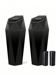 Press-Type Car Trash Can With Lid - 1pc, Mini Car Interior Accessory, Leak-Proof Trash Can, Multi-Purpose Storage Box And Organizer, Suitable For Car, Home, Office. Trash Bags Are Not Included And Need To Be Purchased Separately.