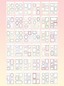 6 Books/Set (30 Sheets Per Book) Creative Stamp Shape Can Write Time Name Record Notepad Learning Stationery, Ancient Rhyme Blank Record Series Tearable Material Paper, Used For Note Scrapbook Diary Collage Classroom Notes Multifunctional Portable Book
