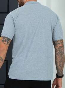 Men's Short Sleeve Piquet Polo Shirt - Grey - View 2