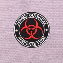 Miếng vá ủi đội ứng phó dịch bệnh Zombie, phụ kiện trang trí DIY thêu, may/ủi cho quần áo, giày dép, túi xách Halloween mùa hè, trường học - màu đen - Xem 6