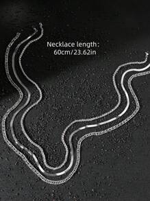 3 件男士不锈钢黑色项链哥特风格简约个性化万圣节珠宝适合日常佩戴 DIY 节日礼物