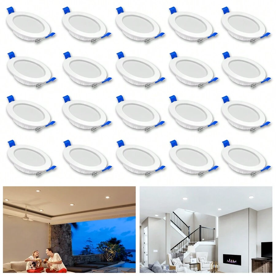 Froadp LED Recessed Spotlights 5W Led Recessed Spotlight LED Ceiling Spotlight Recessed Lighting Ceiling Lamp For Bathroom Kitchen Bedroom - White Hot - View 1