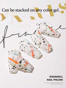 日系网红美甲鹌鹑蛋壳色凝胶指甲油可与任意底色叠涂2024新款流行色百搭斑点纹理光疗凝胶 - 彩色 - 查看 7