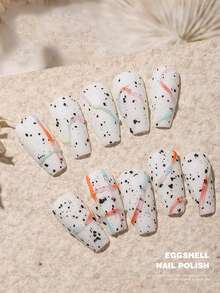 日系网红美甲鹌鹑蛋壳色凝胶指甲油可与任意底色叠涂2024新款流行色百搭斑点纹理光疗凝胶 - 彩色 - 查看 6