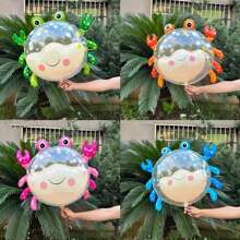 Cartoon 3D Jellyfish Aluminum Foil Balloon Set, Jellyfish Octopus Sea Themed Party Decoration, Mermaid Party Decor, Birthday Party Supplies,Christmas - Multicolor - View 10