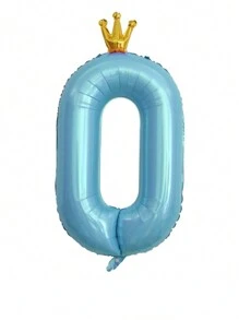 1pc Letter Design Birthday Party Decorative Balloon,Christmas - Blue - View 12