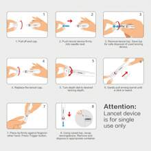 Sinocare AQ Smart Blood Glucose Monitor Diabetes Testing Kit With 100 Strips In Mg/DL - Multicolor - View 6
