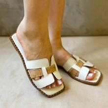 Women's Flat Sandals - trắng - Xem 2
