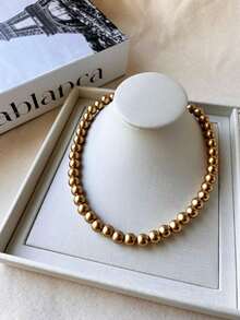 Vintage Gold Ball Necklace Ball 10 - Vàng - Xem 2