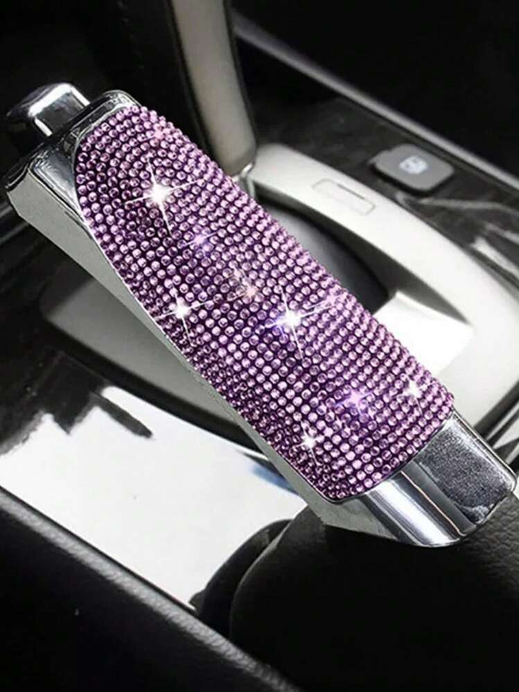 1pc Car Installed Diamond Inlaid Handbrake Cover, Car Interior, Universal Handbrake Protector, Handbrake Cover, Lever Cap Modification (Note The Size, Not Suitable For All Vehicle Models) - one-size - View 15