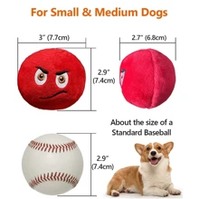 1/2/3pcs Squeaky Dog Toys, Soft Plush Balls With Sound Device, Interactive Food Retrieval Game Suitable For Puppies, Small & Medium Pets (Random Color)