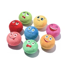1/2/3pcs Squeaky Dog Toys, Soft Plush Balls With Sound Device, Interactive Food Retrieval Game Suitable For Puppies, Small & Medium Pets (Random Color)