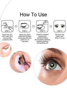 100pcs/Set Eyelash Extension Gel Pads, Eyelash Extension Tools, Makeup (100/50/20/10 Pairs) - White - View 5