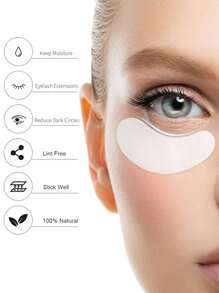 100pcs/Set Eyelash Extension Gel Pads, Eyelash Extension Tools, Makeup (100/50/20/10 Pairs) - White - View 3