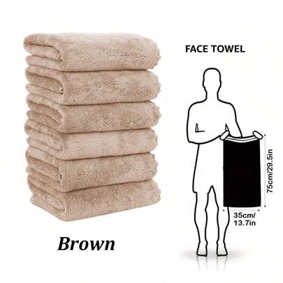 3/6PCS Microfiber Coral Fleece Hand Towel Set, Super Absorbent Face Towel, Multi-Purpose Use For Drying Hair, Drying Water, Wiping Cars, Sports, Travel, Etc, Bathroom Supplies