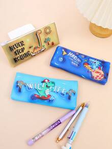 1 件恐龙主题大容量儿童铅笔盒 - 多色 - 查看 7