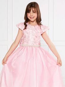 Girls Dresses - Màu Hồng baby - Xem 6