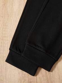 2pcs/Set Tween Girl Gradient Heart Print Hooded Sweatshirt & Pants, Spring Autumn Casual Outfit, Gift - Pink - View 6