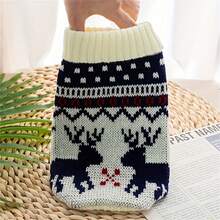 1 pezzo Maglione nuovo per animali domestici per autunno/inverno, Maglione natalizio per gatti, Pullover lavorato a maglia per Barboncino/Corgi (La taglia è piccola, si consiglia di ordinare una taglia in più) - Multicolore - Visualizzare 20