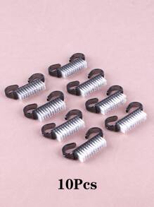 10pcs/50pcs Small Black Nail Brush, Nail Dust Cleaner Brush, Multi-Function Nail Art Brushes - Black - View 11