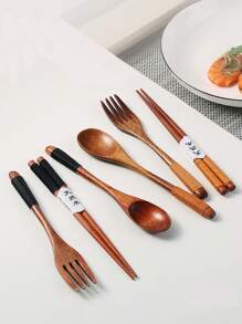 一套勺子、筷子、叉子餐具袋，家用日常用品