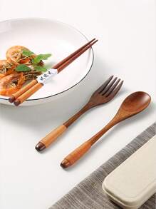 一套勺子、筷子、叉子餐具袋，家用日常用品