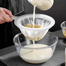 1pc, Mesh Screen, Mesh Filter, Plastic Mesh Filter, Multi-Function Filter With Handle, Food Filter, Juice Flour Filter, Tea Juice Powder Soybean Milk Filter, Kitchen Gadgets, Kitchen Tools, Kitchen Necessities