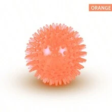 1pc/3pcs TPR Squeaky Dog & Cat Chew Toy Ball With Spiky Tips, Dental Training