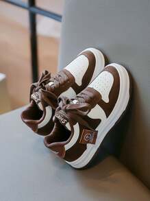 1 双软底防滑经典休闲运动鞋，适合男孩和女孩，室内/室外减震跑步鞋，春/秋 - 卡其色 - 查看 2