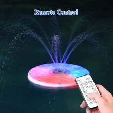 USB Power Fountain Pump With Light, Bird Bath Fountain, Remote Control& 8 Nozzles Pond Fountain, Water Fountain Pump For Birdbath, Garden, Pond, Pool, Outdoor And Indoor,Garden Supplies,Gardening Accessories - Multicolor - View 4
