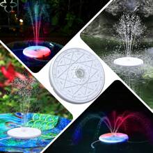 USB Power Fountain Pump With Light, Bird Bath Fountain, Remote Control& 8 Nozzles Pond Fountain, Water Fountain Pump For Birdbath, Garden, Pond, Pool, Outdoor And Indoor,Garden Supplies,Gardening Accessories - Multicolor - View 7
