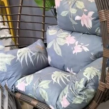 Thick Swing Chair Cushion, Soft Hammock Seat Pad, Breathable Hanging Egg Chair Pillow, Indoor/Outdoor Cozy Lounger Pad, Removable & Washable - 花 - 查看 5