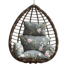Thick Swing Chair Cushion, Soft Hammock Seat Pad, Breathable Hanging Egg Chair Pillow, Indoor/Outdoor Cozy Lounger Pad, Removable & Washable - 花 - 查看 4