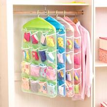1 Stück 16-Fach hängende Aufbewahrungstasche für Kleidung, Socken, Unterwäsche, Accessoire Organizer, Kleiderschrank, Geschenke, Tasche, Organizer, Aufbewahrung, Lingerie-Set, Socken Jungen Valentinstag Herz Damen Valentinstag
