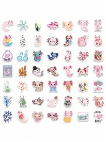100pcs Cute Axolotl Stickers, Waterproof, Suitable For Scrapbooking, Diaries, Laptops, Bumpers, Skateboards, Water Bottles - Weather-Resistant Design, Ideal For Indoor And Outdoor Creative Expression - Multicolor - View 7
