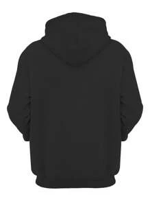 Men's Casual Sweatshirt Cold Weather Hooded Sweatshirt Usa - 黑色 - 查看 2