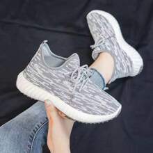 Unisex Non-Slip Breathable Mesh Tennis Shoes - 灰色 - 查看 11