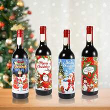 8 miếng dán chai rượu Giáng sinh, nhãn chai Giáng sinh, nhãn chai rượu tự dính, miếng dán trang trí tiệc Giáng sinh (4 kiểu), trang trí phòng, trang trí Giáng sinh, trang trí tiệc, thích hợp cho các buổi tụ họp, tiệc tùng, nhà bếp, nhà hàng, v.v., miếng dán nhà sáng tạo tự làm, quà tặng cho bạn bè, quà tặng Giáng sinh, giáng sinh vui vẻ - Nhiều màu - Xem 3