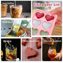 1/2 chiếc Khuôn làm đá viên hình trái tim + hạt cà phê 3D Xà phòng kẹo thạch cao thạch hạt cà phê Khuôn silicon 7 khoang Khay làm đá viên hình trái tim 1 oz, Khuôn silicon cho sô cô la, kẹo, xà phòng Khuôn silicon cho sô cô la, kẹo, xà phòng, khay làm đá viên - Nhiều màu - Xem 10