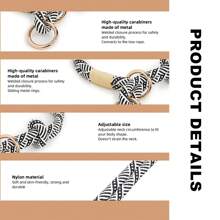 1 件手工编织宠物项圈，带金属扣，可调节颈部尺寸，适合小型/中型/大型犬，户外跑步训练牵引绳