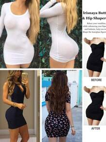 JUNLAN 女士塑身衣控制内裤塑身提臀加垫臀部增强无缝内衣高腰短腰训练器