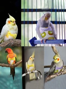 1pc Parrot Suit, Diaper, Poop Bag, Parrot Diaper, Flight Suit, Suitable For Parrots, Cockatiels, Pigeons, Washable Reusable Protective Parrot Nappy Clothes,Bird Suit Poop Bag