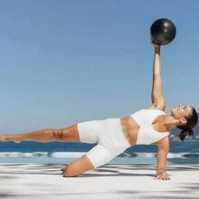 1pc 450g 25cm Yoga Ball, Pilates Ball, Shaping Bee Waist And Hip, Fitness Gymnastics, Balance Ball - Multicolor - View 2