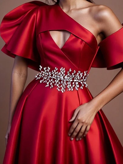 纯手工镶钻女士腰带，适合搭配婚纱、晚礼服。情人节配饰